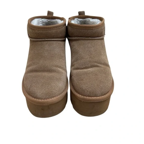 Cushionaire Winter Boots Size 7,5 Brown Ankle - Picture 3 of 10